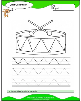 okul öncesi çizgi çalışmaları